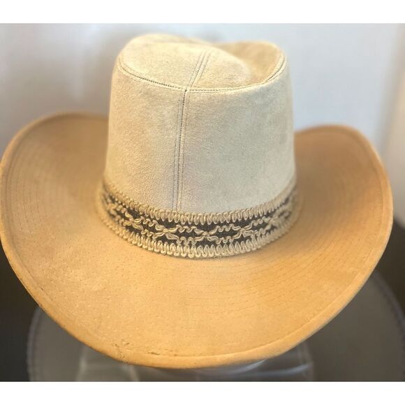 Vintage Resistol Hat Self-Conforming Ranchman Western Hat Tan Men’s Size 7 1/2” - Picture 5 of 8